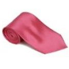 Shockingpink 100% Silk Solid Necktie With Handkerchief