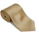 Gold 100% Silk Solid Necktie With Handkerchief
