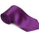 Lavender 100% Silk Solid Necktie With Handkerchief