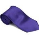 Royalpurple 100% Silk Solid Necktie With Handkerchief