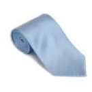 Powderblue 100% Silk Solid Necktie With Handkerchief