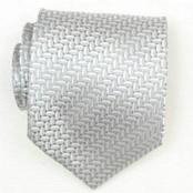 Silk Silver Woven Necktie