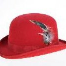 Ferrecci Men's Wool Felt Fedora Red