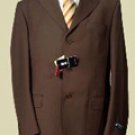 Mens 3 Buttons Dark Brown Suit