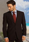 2 BUTTON SOLID COLOR BROWN MENS SUIT CENTER VENT BACK JACKET STYLE WITH 1 PLEATED PANTS