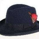 Ferrecci Men's Wool Felt Fedora Navy