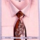 Mens French Cuff Shirts with Cuff Links Pink