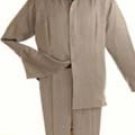 Mens Long Sleeve Two Piece Walking Suit with Wide Leg Pants