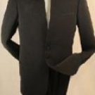 Split collar highest quality shoulder mens black mandarin collar two button suit