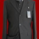 Mens Dress Black Vestsd Super 150's Wool Suit