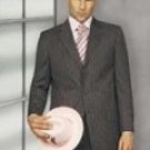 Mens Gray & Nice Pink Pinstripe 3 Buttons Suits As Seen On Style Magazin