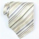 Silk Beige/Grey/Brown Woven Necktie