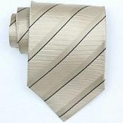Silk Beige/Blue Woven Necktie