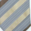 Silk Grey Beige Brown Woven Necktie