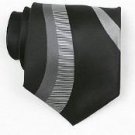 Silk Black/Grey/White Woven Necktie