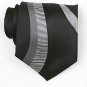 Silk Black/Grey/White Woven Necktie