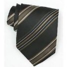 Silk Black/Gold/White Woven Necktie