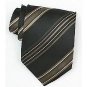Silk Black/Gold/White Woven Necktie