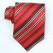 Silk Red/Burgundy/black/cream woven necktie