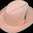 Godfather New Mens Pink 100% Wool Dress Hat