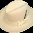 Godfather New Mens Ivory Off White 100% Wool Dress Hat