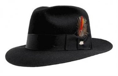 Black Untouchable Fedora Hat Very Soft And Silky Sovereign Quality Finish