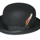 100% Genuine Deluxe Fur Felt Classic Wool Derby Black Hat