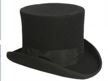 Elegant Men'S Black Or Gray 100% Wool Top Hat