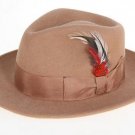 Ferrecci Men'S Camel Wool Felt Fedora