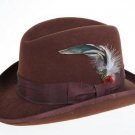 Ferrecci Men'S Wool Felt Fedora Brown