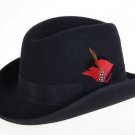 Ferrecci Men'S Black Wool Felt Fedora