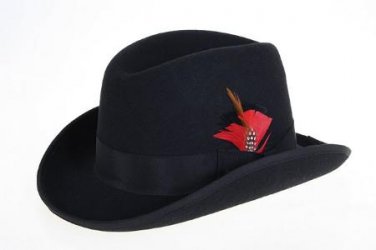 Ferrecci Men'S Black Wool Felt Fedora