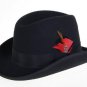 Ferrecci Men'S Black Wool Felt Fedora