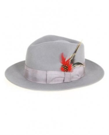 Men'S Gray Fedora Hat