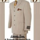 4 Button Cream/Tan~Beige~Sand Suit