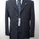 Beautiful 5 Button Black Pinstripe Suit  With Nice Cut Smooth Soft Fabric