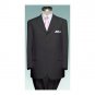 Men'S 4 (Four) Button Single Breasted Black Double Pleated Fully Lined Suit