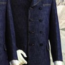 Denim Cotton Fabric Suit Style Comes In Black Or Blue