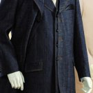 Denim Cotton Fabric  Suit Style Comes In Blue Or Black Or Brown