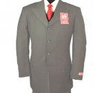 Men'S Superior 150'S Polyester/Viscose Wool Feel 3 Piece Side Vent/Peak Lapel Suits Charcoal
