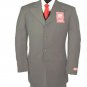 Men'S Superior 150'S Polyester/Viscose Wool Feel 3 Piece Side Vent/Peak Lapel Suits Charcoal
