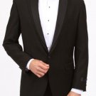 Mens Black Slim Fit Center Vent 1 Button Tuxedo