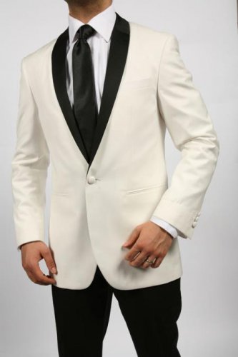 White & Black Shawl Tuxedo