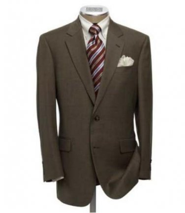 Exclusive Men'S Dark Brown 2 Button Super Dress Wool