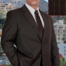 Two Button Style Brown Pinstripe Super 140'S Wool Suit (Jacket&Pants)