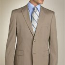 Mens Classic Business Dark Tan~Coffe~Mocca 2 Button 100% Wool