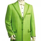 Men'S Two Button Suits Lime