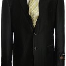 Men'S Black Pinstripe 2 Button Suit
