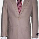 Mens Two Button Tan Shadow Stripe Suit