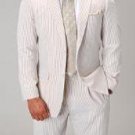 Mens Two Button Vented Seersucker Suit (Jacket + Pants) Mens And Boys Size Available